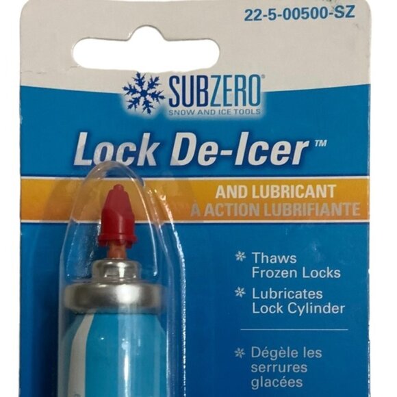 Subzero Lock De-icer Thaws Frozen Locks Cars Auto Trucks Large 0.62 Oz. Aerosol - Picture 6 of 12